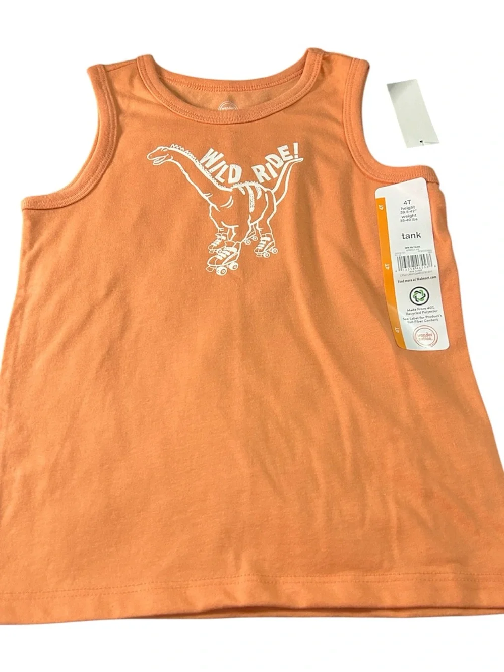 wonder nation Blue, Orange & Cream Kids Tank Top 3-Pack with Playful Prints